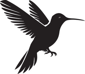 Humming bird silhouette vector artwork