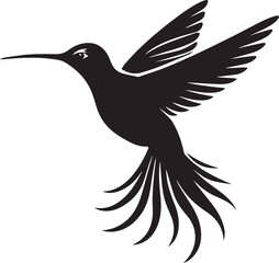 Humming bird silhouette vector artwork