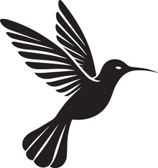 Humming bird silhouette vector artwork