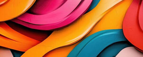 Obraz premium Graffiti abstract background concept. Vibrant and colorful abstract wave patterns for modern design projects.