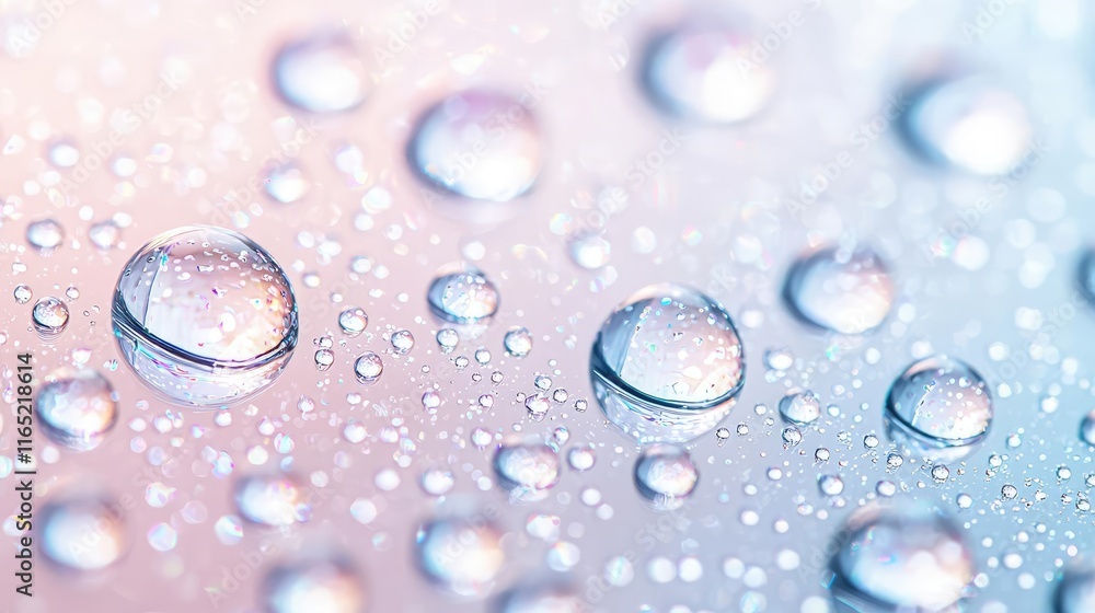 Poster droplets abstract background idea. close-up of water droplets on a surface, showcasing intricate pat