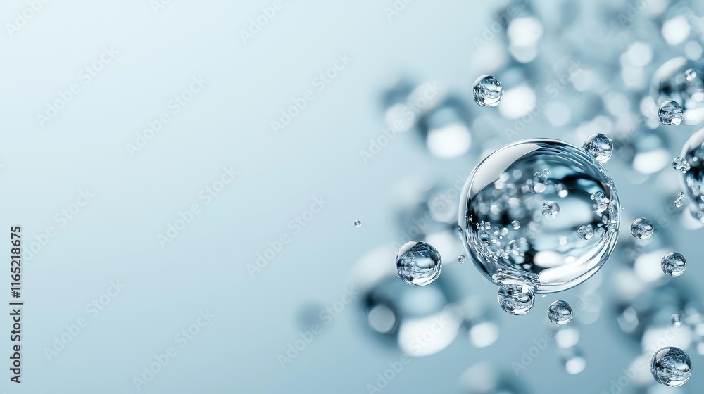 Poster droplets abstract background idea. abstract water droplets create a serene and refreshing atmosphere