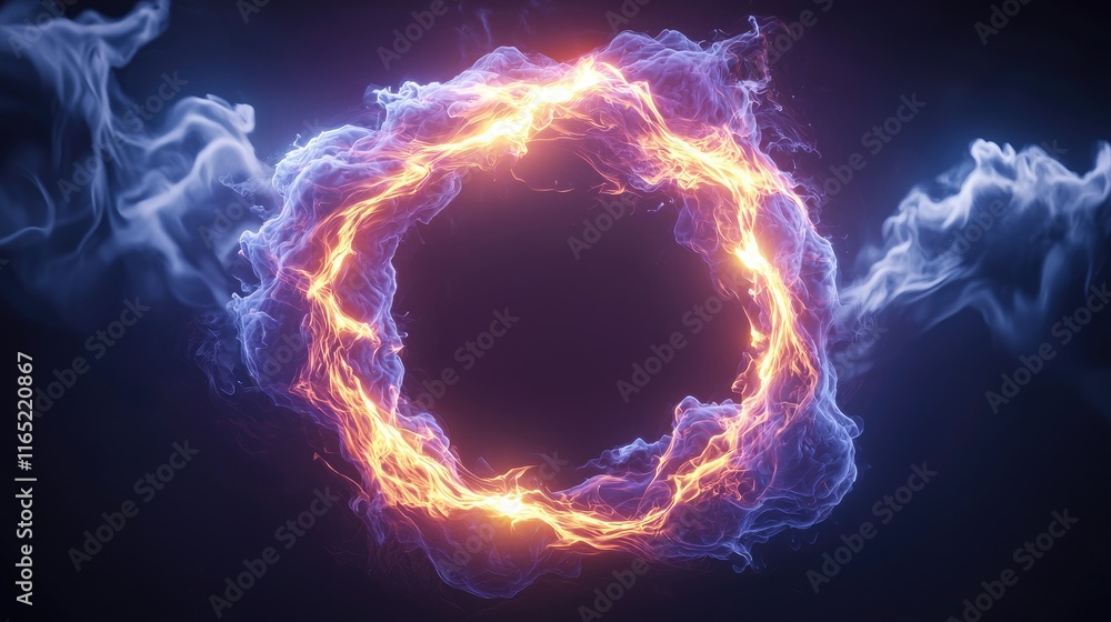 Poster dynamic energy burst digital realm abstract visualization dark atmosphere close-up concept of motion