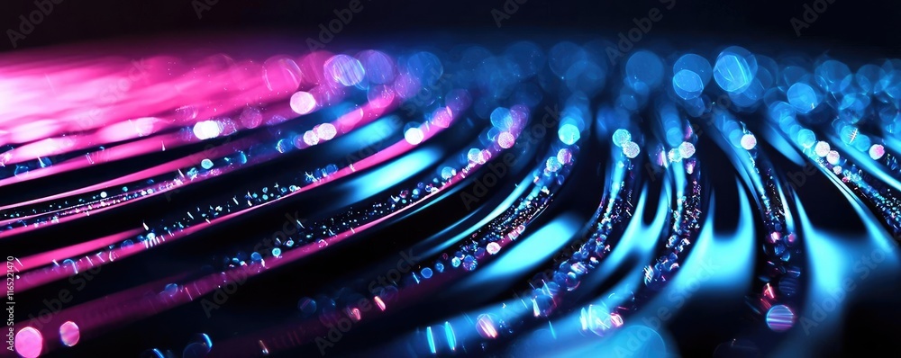 Poster sparkle abstract background idea. abstract close-up of illuminated lines with colorful gradients and