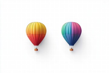 Obraz premium Two Colorful Hot Air Balloons