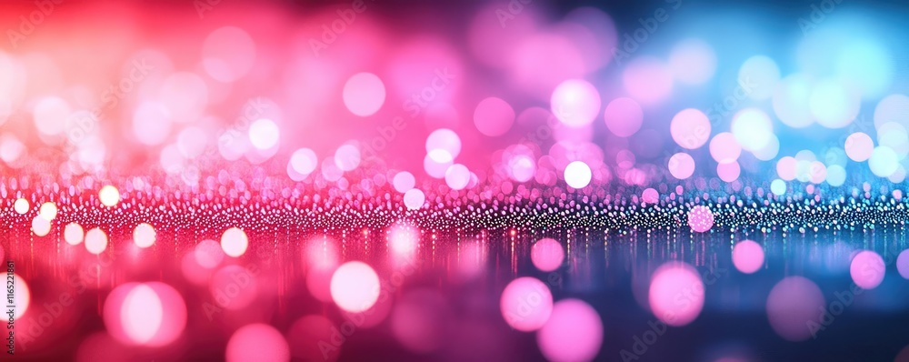 Poster sparkle abstract background idea. vibrant light bokeh effect with pink and blue hues creating a stun