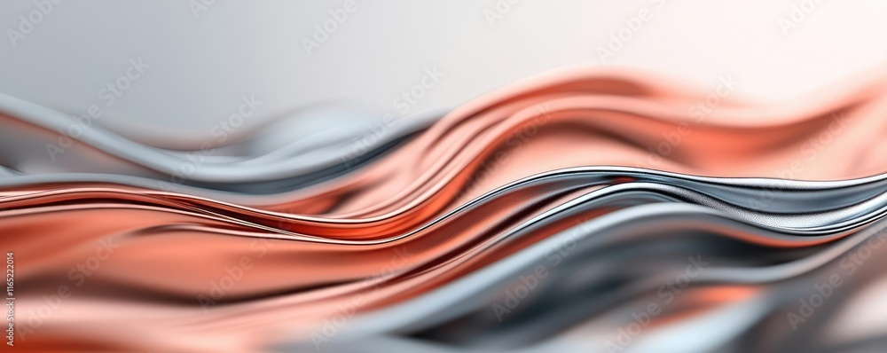 Poster graffiti abstract background concept. abstract waves of copper and silver create a dynamic, flowing 