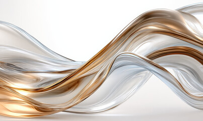 Silver white waves, white background