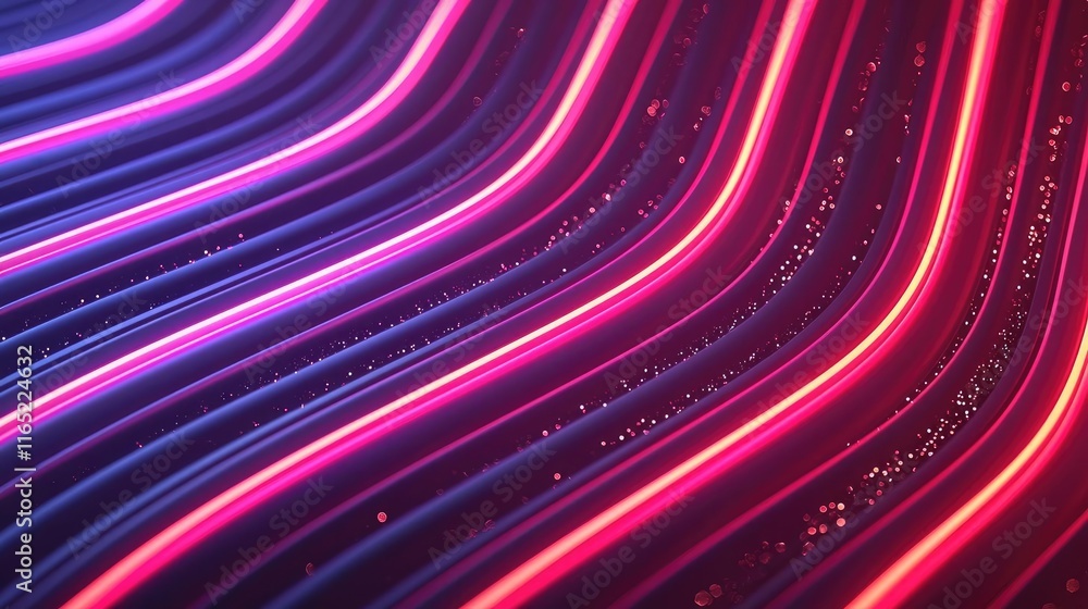 Poster sparkle abstract background idea. vibrant neon waves create a dynamic and modern visual aesthetic.