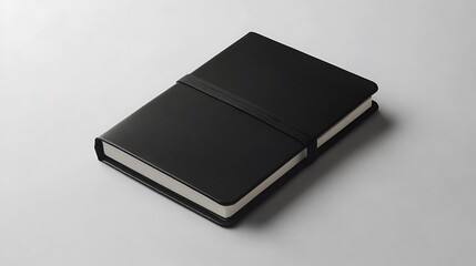 Black Leather Notebook Mockup