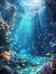 Beautiful Ocean Life Captured in Hyper-Realistic 16K Detail with Dramatic Effects