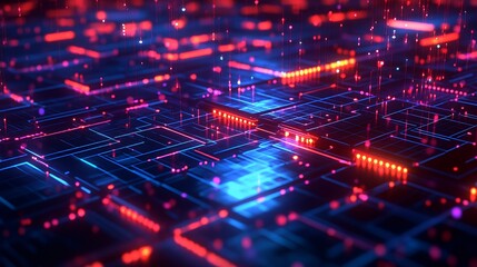 Abstract Digital Network Data Flow Visualization