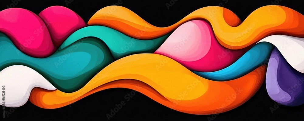 Poster graffiti abstract background concept. vibrant abstract design featuring colorful flowing shapes and 
