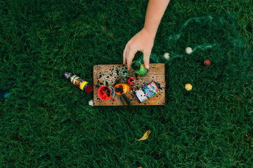 Setting off Backyard fireworks with ashes
