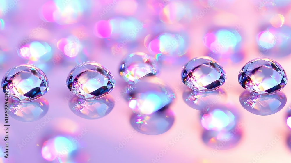 Poster sparkle abstract background idea. colorful water droplets create mesmerizing reflections on a vibran