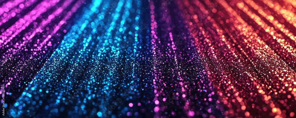 Poster sparkle abstract background idea. vibrant abstract background with colorful glittering lights and sh