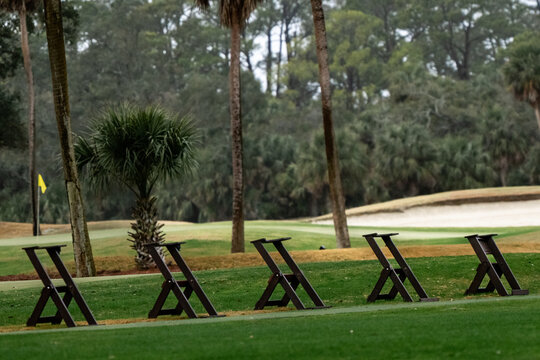 Driving range on a golf course