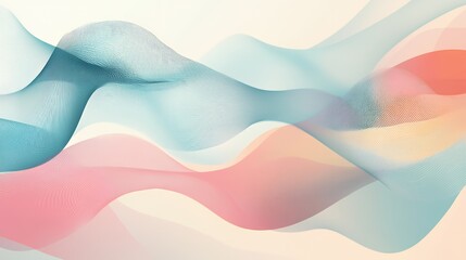 Fototapeta premium Abstract Pastel Wave Lines Background Design