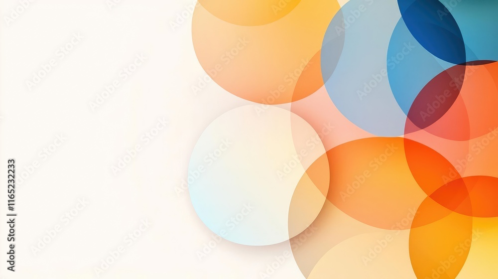 Aufkleber circles abstract background concept. colorful abstract circles creating a vibrant and modern backgro