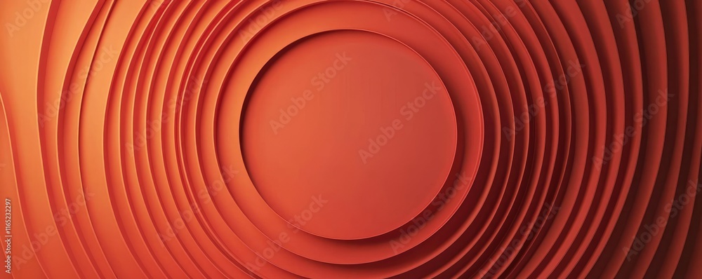 Poster circles abstract background concept. abstract design featuring layered orange concentric circles for