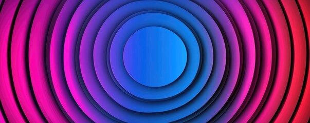 Obraz premium Circles abstract background concept. Vibrant concentric circles design in blue, pink, and purple for modern graphic projects.