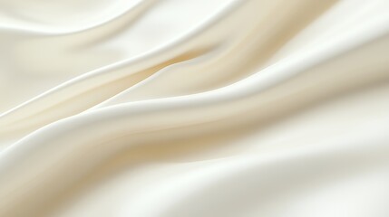 Obraz premium Elegant Draped Cream Colored Silk Fabric Texture