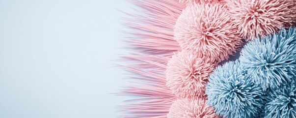 Fireworks abstract background concept. Colorful textured pom poms creating a vibrant abstract background.