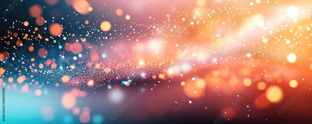 Poster fireworks abstract background concept. vibrant abstract background with colorful bokeh lights and dy