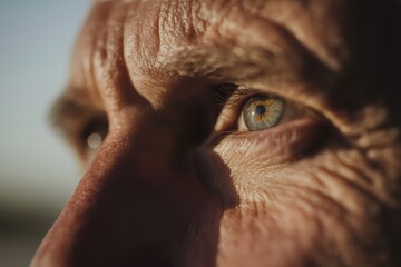 Senior man showing wisdom and experience in expressive close up portrait