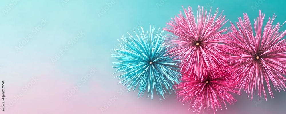 Poster fireworks abstract background concept. colorful abstract fireworks against a soft pastel background,