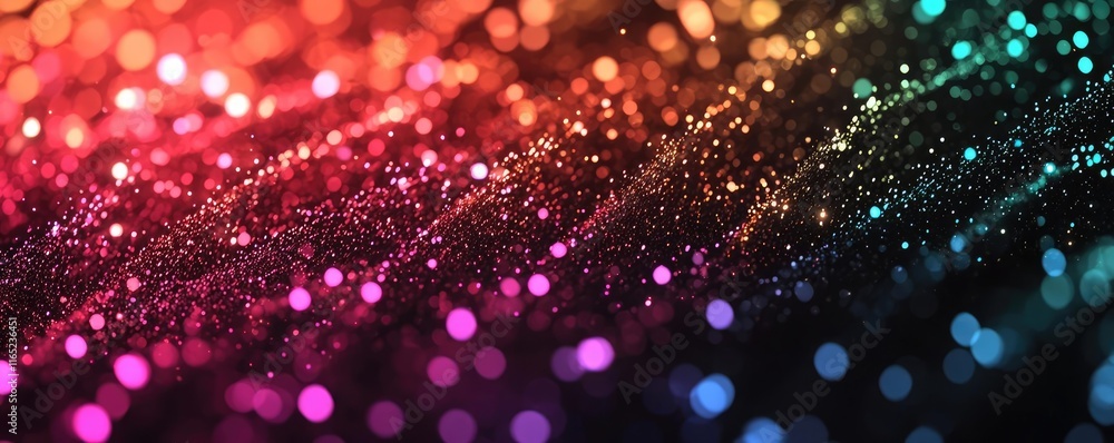 Poster fireworks abstract background concept. vibrant and colorful bokeh lights create a magical, dreamlike