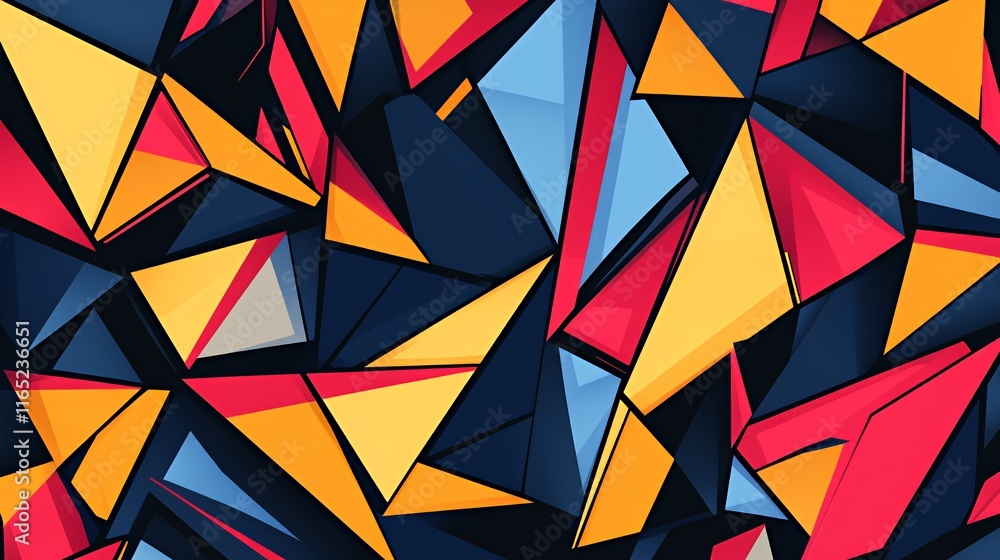 Poster abstract geometric triangle pattern design