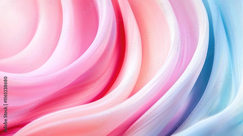 Poster cosmic abstract background idea. a vibrant swirl of soft pink and blue hues creating an abstract wav