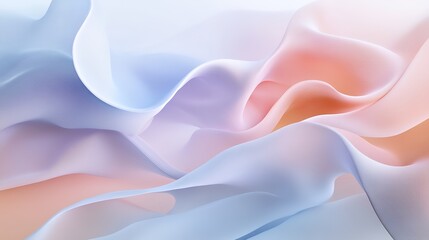Abstract Pastel Waves Flowing Smoothly Together