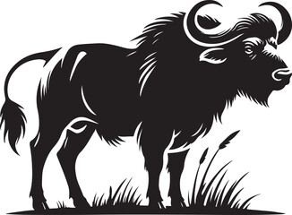 Bold Buffalo Silhouette Vector Design