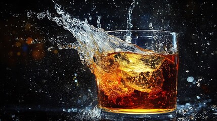 Splashing Whiskey on the Rocks