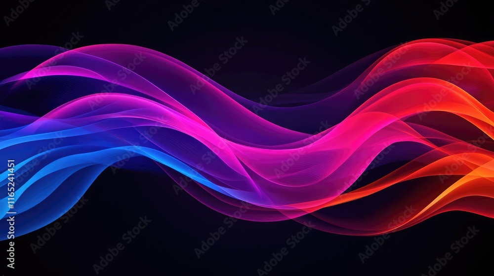 Poster fireworks abstract background concept. vibrant waves of color flowing in a dynamic, abstract design 