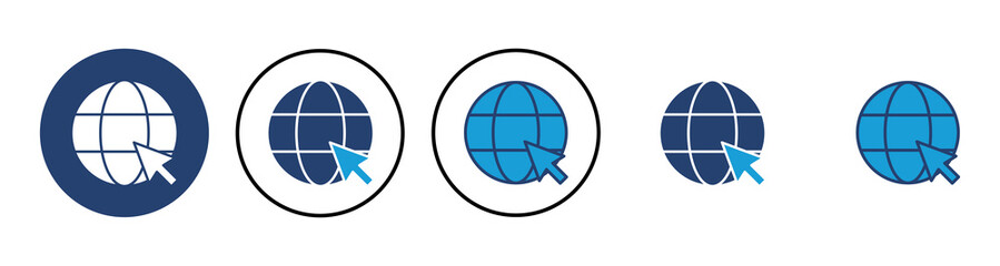 Web icon vector. go to web icon. web click icon
