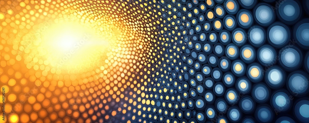 Poster circles abstract background concept. an abstract design featuring vibrant light patterns and dynamic