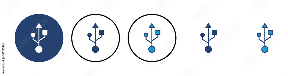 Poster usb icon vector. flash disk icon vector