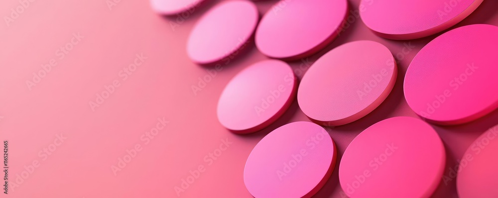 Aufkleber circles abstract background concept. abstract close-up of pink round shapes creating a vibrant and m