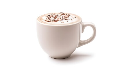 Creamy Hot Chocolate in a White Mug