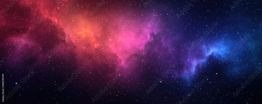 Poster cosmic abstract background idea. a stunning view of a colorful nebula in deep space filled with vibr