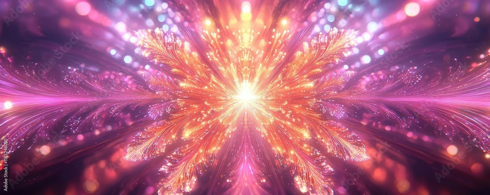 Poster fireworks abstract background concept. vibrant abstract illustration with colorful lights and dynami