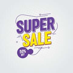 flash sale banner template vector. big super sale template illustration. sale banner template