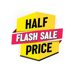 flash sale banner template vector. big super sale template illustration. sale banner template