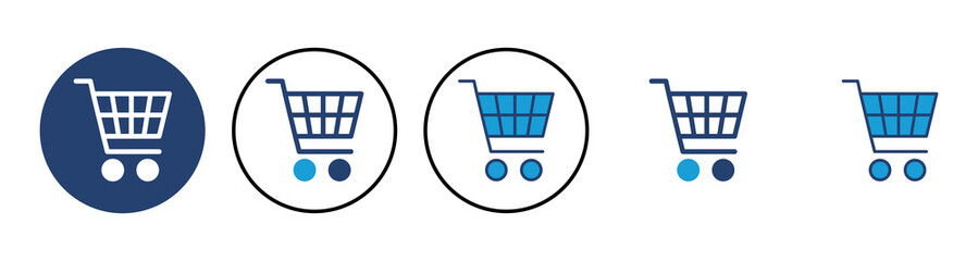 Shopping icon vector. Shopping cart icon. Trolley icon vector