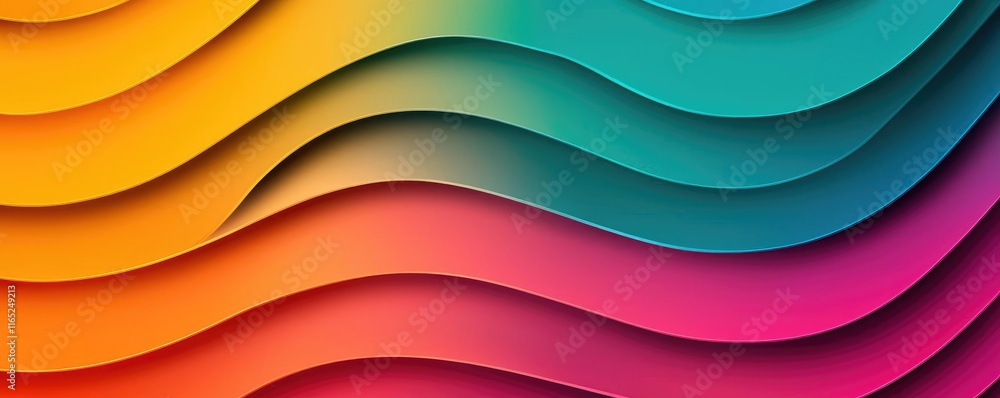 Poster circles abstract background concept. vibrant abstract waves with colorful gradients for creative des