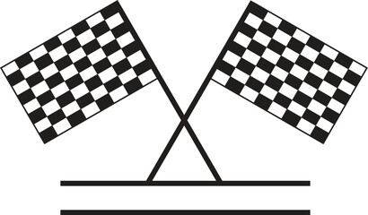 crossed checkered racing flag eps vector file with name space 