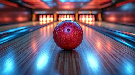 Bowling Ball on the Lane: Ready to Strike!